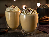 Eggnog with whipped cream