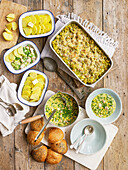 Potato dishes - soup, cottage pie, gratin
