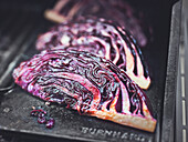 Grilled red cabbage