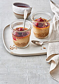 Gluten-free cheesecakes in a glass