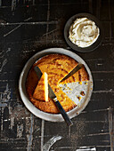 Flourless lemon and polenta drizzle cake