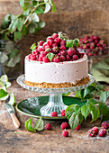 Raspberry Cheesecake without baking