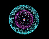 Computer graphic of an atom of Beryllium