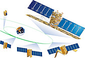 Radar sat satellite, Illustration