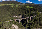 Wiesen viaduct, Switzerland, aerial photograph