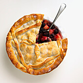 Blackberry and apple pie
