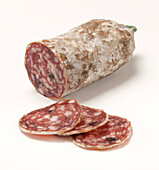 Sliced salami with truffle