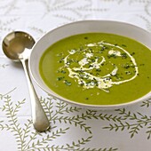 Pea soup with mint gremolata
