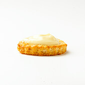 Lemon hollandaise croute canape