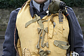 Man wearing RAF pilot's uniform