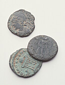 Three roman coins, 2nd century