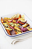 Herby roasted root vegetables