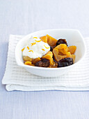 Marinated prunes and apricots