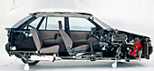 Sectioned side view of Seat Ibiza
