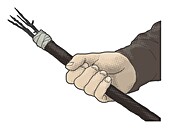 Improvised harpoon, illustration