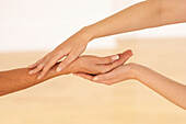Woman receiving hand massage