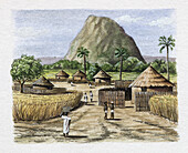 Mbutudi village, illustration
