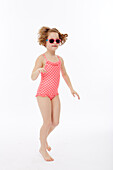Girl in swimming costume