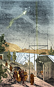 Leclerc and Dalibard's lightning experiment, 1752