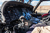 Cockpit of Sikorsky UH-60 Blackhawk helicopter