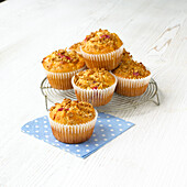Muffins with a crunchy granola top