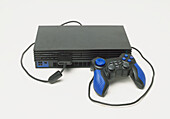 PlayStation 2 box and hand controls