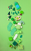 Selection of green toys