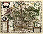 Map of Ancient Germany, 17th century