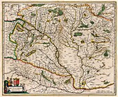 Map of Hungary, 17th century