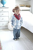 Boy dressed as cowboy