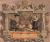 Cartographers Gerard Mercador and Jodocus Hondius