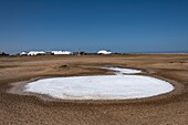 Salt deposits in Walvis Bay, Namibia