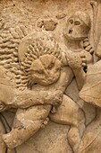 Lion attacking a giant, pediment. Delphi