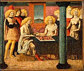 Chess players, 15th century illustration