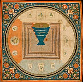 Cosmological mandala with Mount Neru, 14th century
