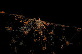 Bari, Italy at night, satellite image
