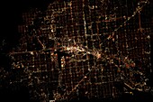Las Vegas, Nevada, USA at night, satellite image