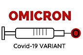 Covid-19 Omicron variant, conceptual illustration