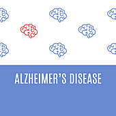 Alzheimer's disease, conceptual illustration