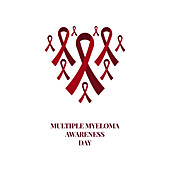Multiple myeloma awareness ribbon, conceptual illustration