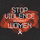 Stop violence against women, conceptual illustration