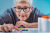Prescribed medication non-adherence, conceptual image