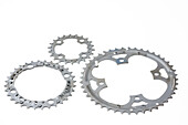 Gears, sprockets and chain of a mountain sports bike