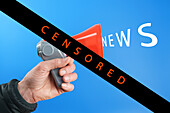 News censorship, conceptual image
