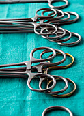 Surgical instruments on a tray