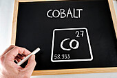 Chemical element cobalt, conceptual image