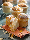 Sweet apricot macadamia panettone baked in jars