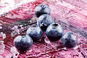 Wet blueberries