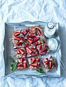 Strawberry sheet cake