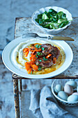 Pork medallions with carrots and parsnip puree